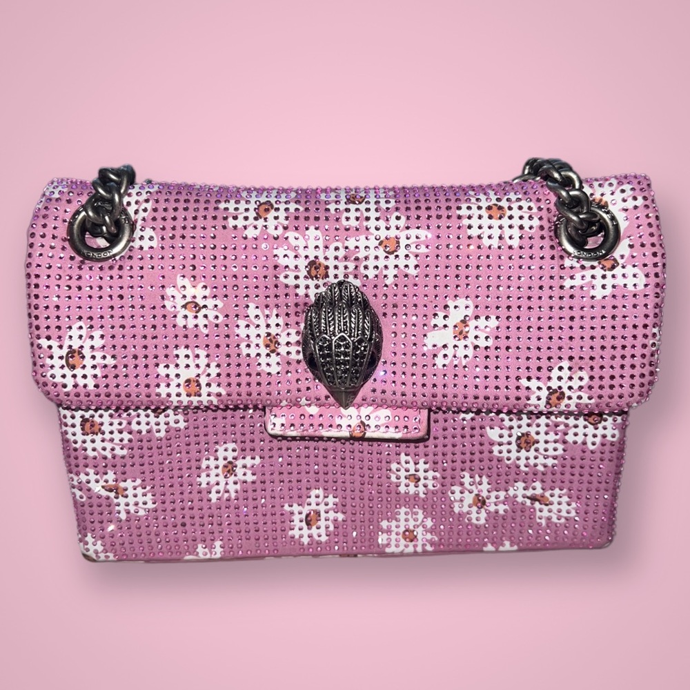 Kurt Geiger London Kensington Mini Rhinestone Daisy Crossbody Bag - Pale Pink